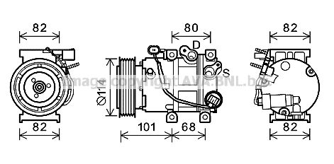 AVA QUALITY COOLING Компрессор, кондиционер HYK377